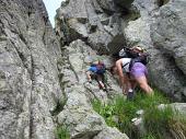 Da Carona al Pizzo del Becco (2507 m.) per via ferrata, con discesa dal Passo di Sardegnana, Lago Colombo e Laghi Gemelli il 25 agosto 2009 -  FOTOGALLERY